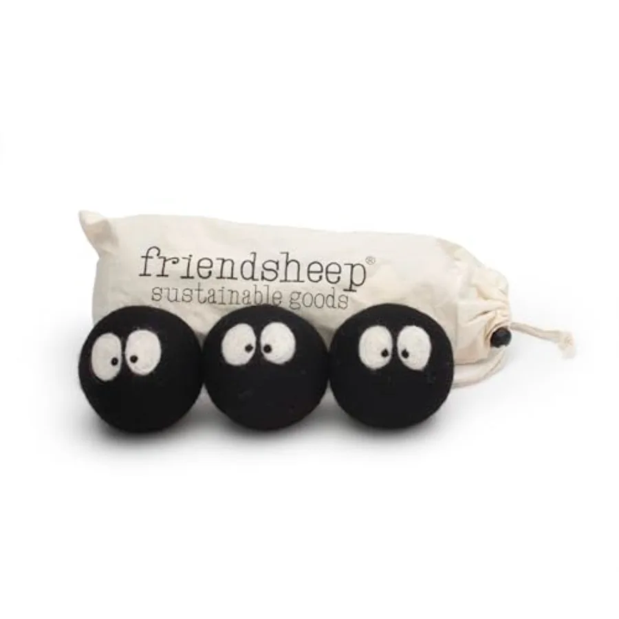 

Wool Dryer Balls, Organic Reusable Fabric Softener Alternative for Laundry, Handmade, Fair Trade, Hypoallergenic, Eco-Friendly,