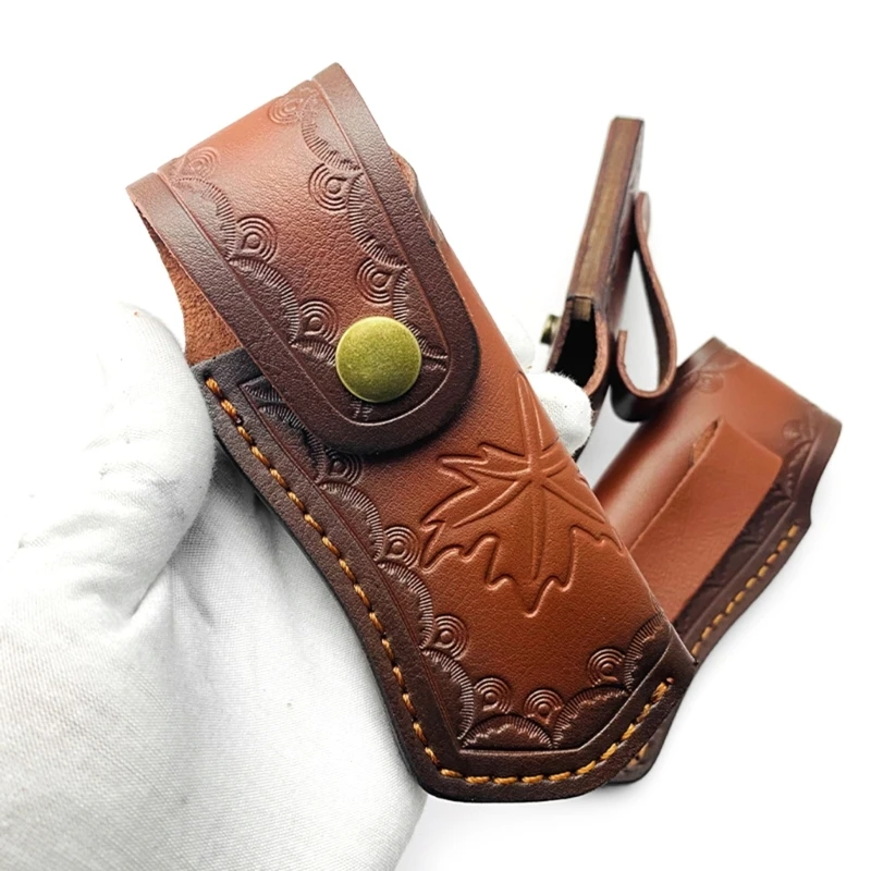 Leathers Sheath Knife Case Pocket Holsters Folding Knife Pouches Gift for Men