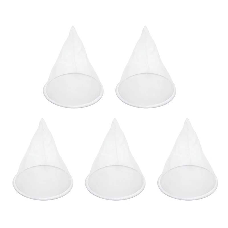 

5PCS Beekeeping Equipment Bee Honey Filter Nylon Cone-Shape Honey Screener Bee Hive Bee Honey Tools