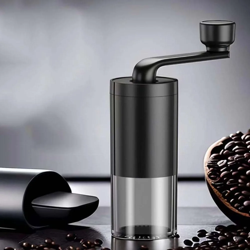 Manual Hand Crank Coffee Grinder Ceramic Grinding Core Adjustable Coffee Bean Mill Plastic Coffee Grinding Machine Travel