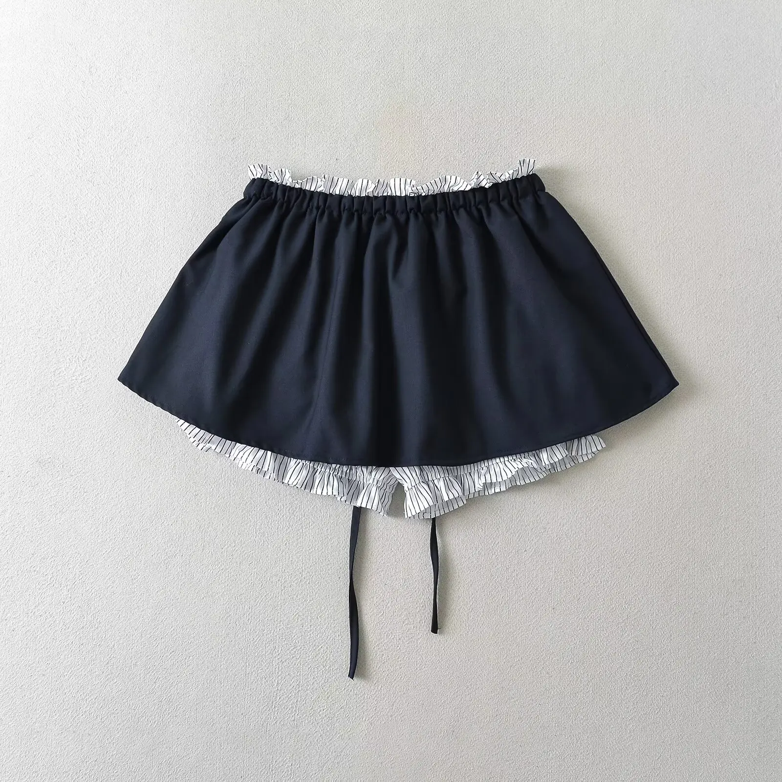 

Sexy ort Skirt with Lace Design Casual High Waist A-Line Dr for Women Color Blo Contrast Floral Trim Skirts