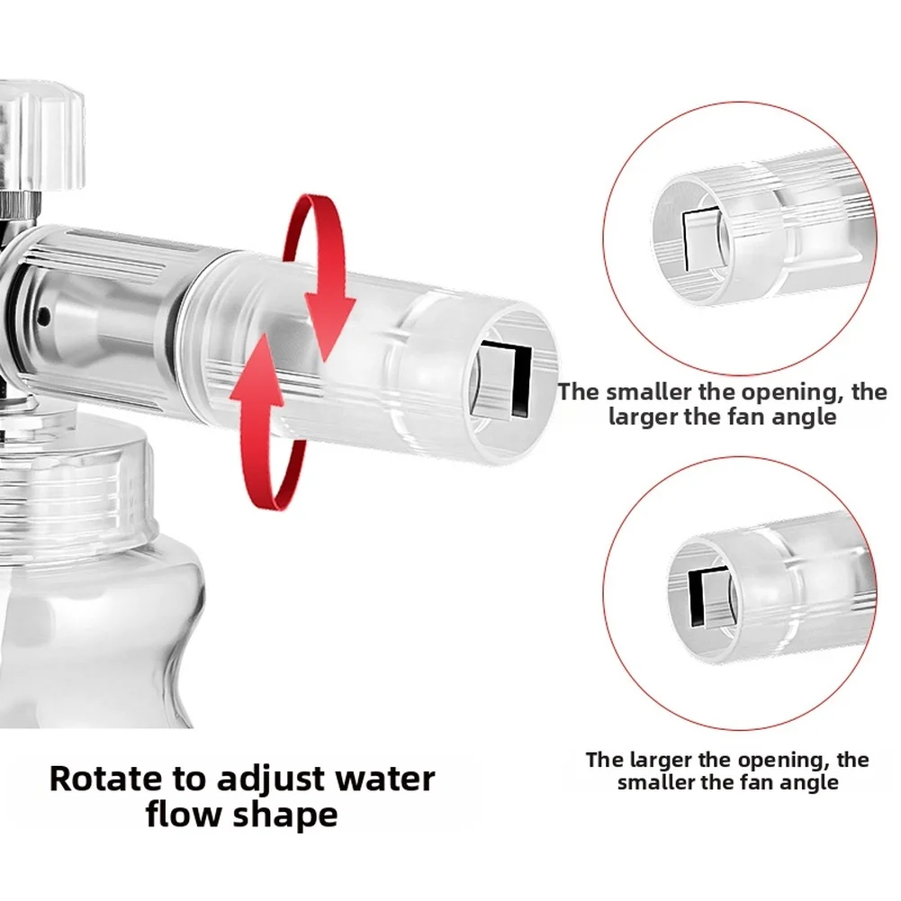 أداة رش رغوة PA سريعة التوصيل قابلة للتعديل لأداة تنظيف الضغط العالي، مسدس رش رغوي ندفة الثلج لغسيل السيارات #4