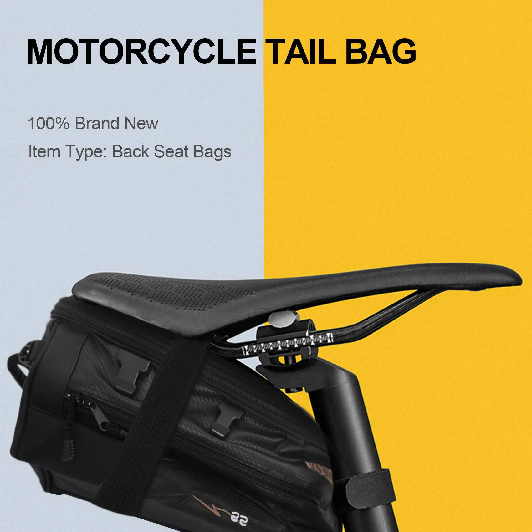 RR 9014 Rear Motorcycle Sport Seat Back Pouch Tail Car Bags Motorcycle Tail Bag Waterproof