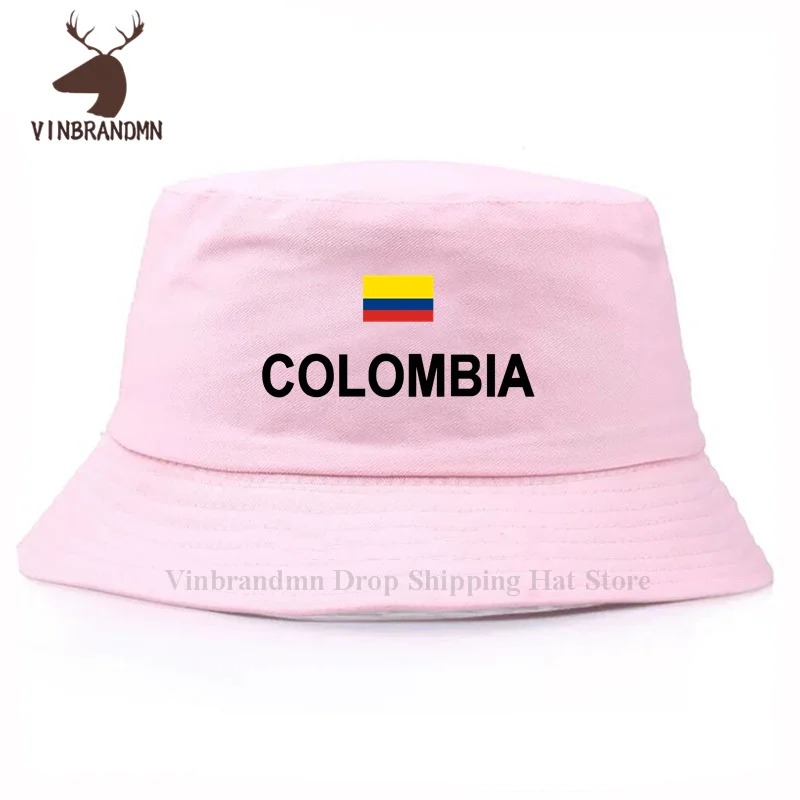 Colombia bucket hat fashion 2022 baseball cap 100% cotton fishing hat Sports gyms country flag COL 02 new Outdoor summer sun hat