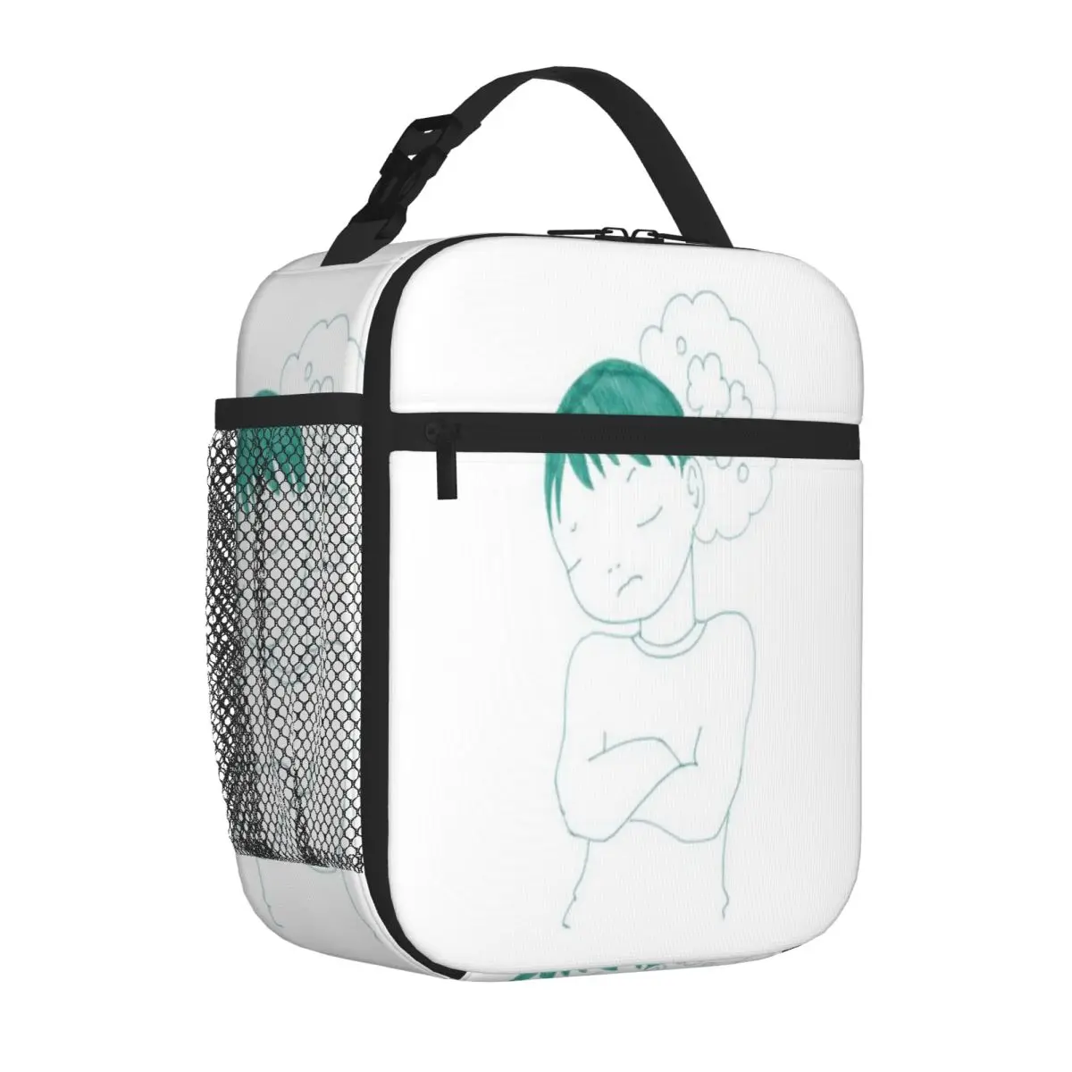 Hot Sale Thinking Boy Art Preppy Shoulder Lunch Bag Car Driving Lunch Picnic Lunch Bag