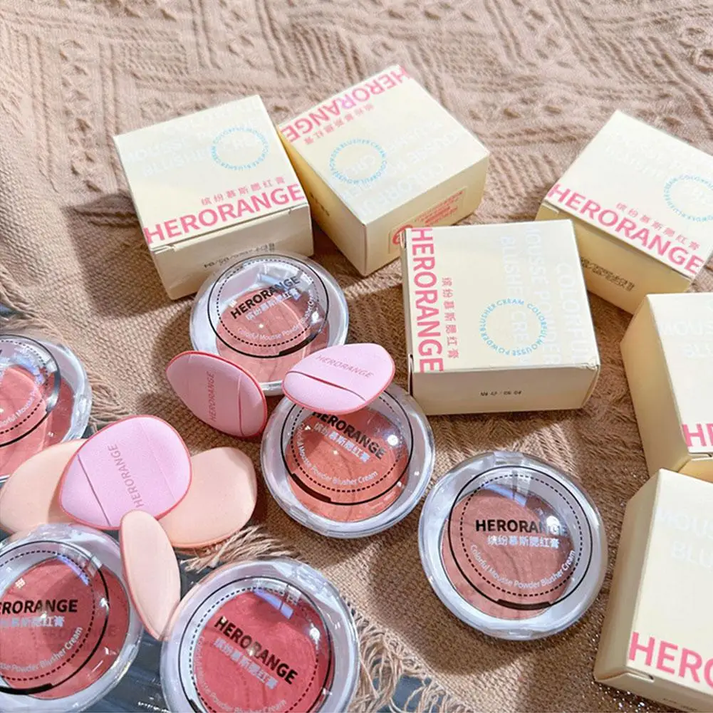 Fard à joues monochrome Mochi Poke, boue naturelle 256, fard à joues pour le visage, fard à joues ombre, pigment nap256, pêche, contour naturel, ti T8X9