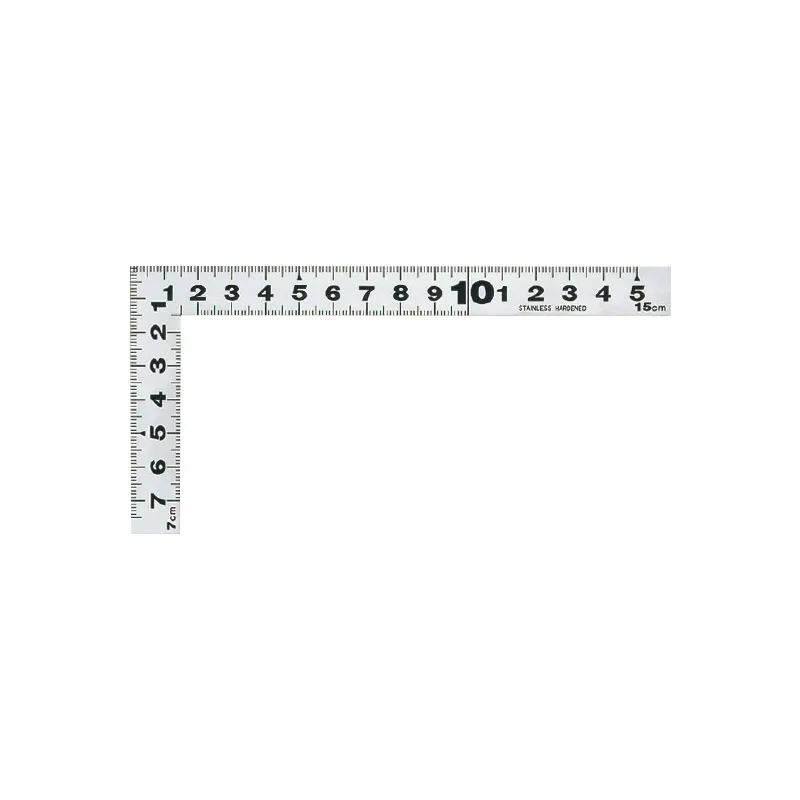 SHINWA Penguin Matte Stainless Steel 90 Degree Woodworking Angle Crank Ruler High Precision JIS Industrial Grade10007