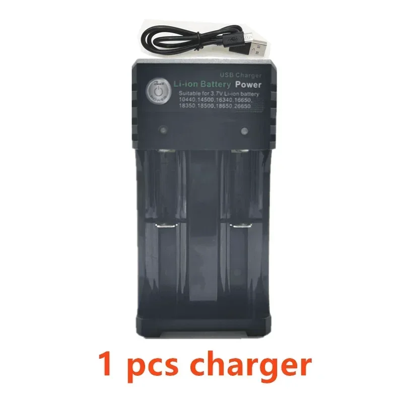 100% New 18650 battery 3.7V 9800mAh rechargeable li-Ion battery with charger for Led flashlight batery litio battery+1 Charger