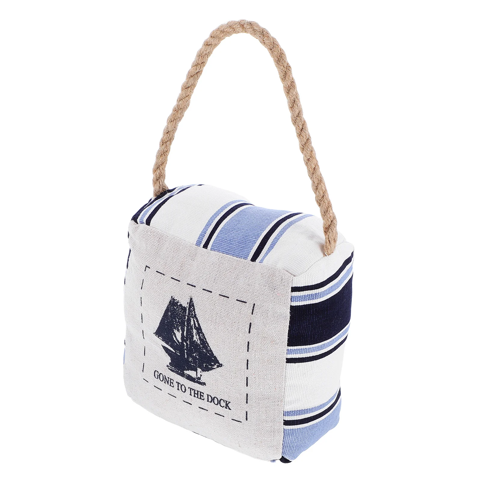 Mediterranean Style Fabric Door Stopper Heavy Duty Decorative Doorstop for Indoor Bedroom Bathroom Kids Room Floor Protector