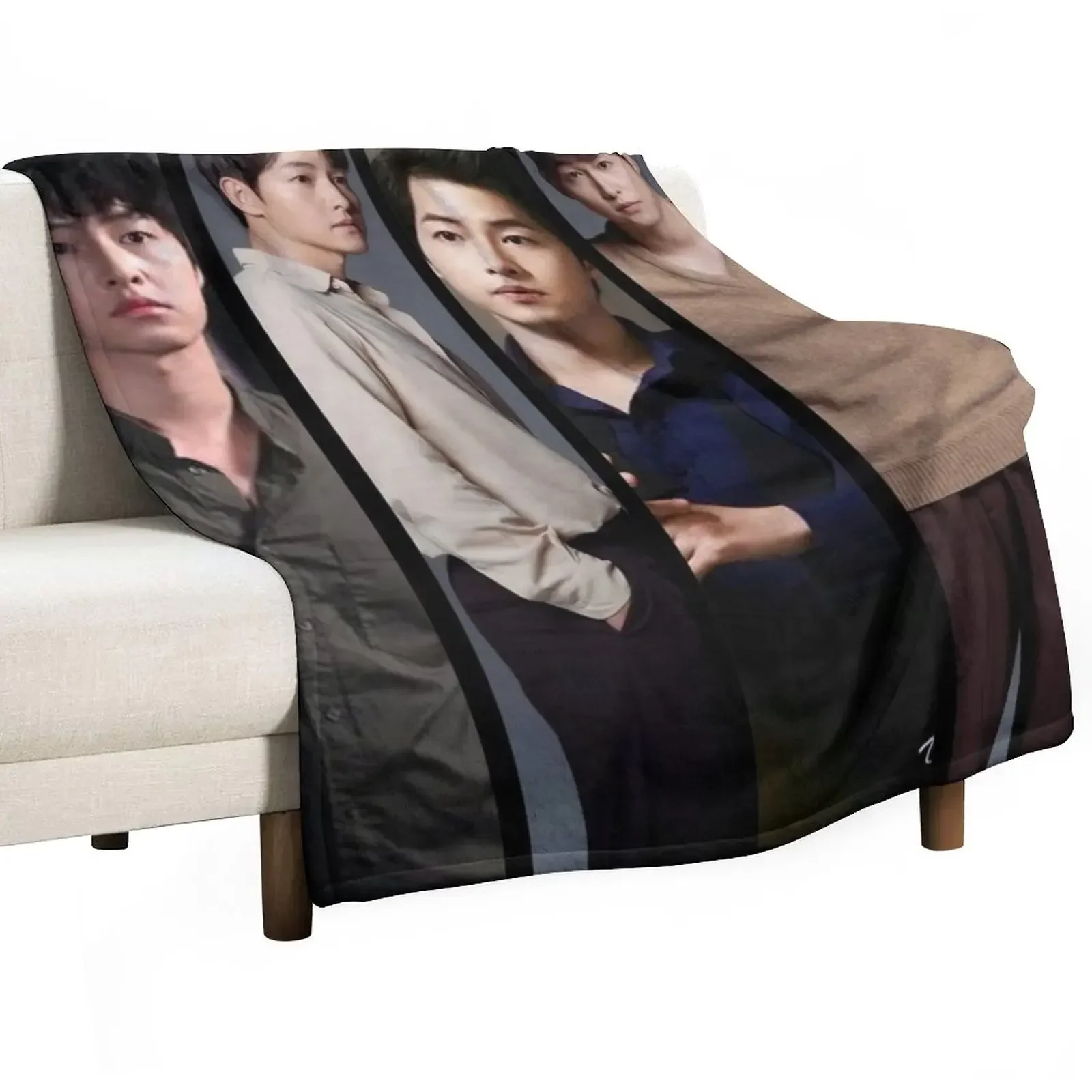 

Song Joong Ki Collage - Vincenzo Throw Blanket Blankets For Sofas Custom Blankets