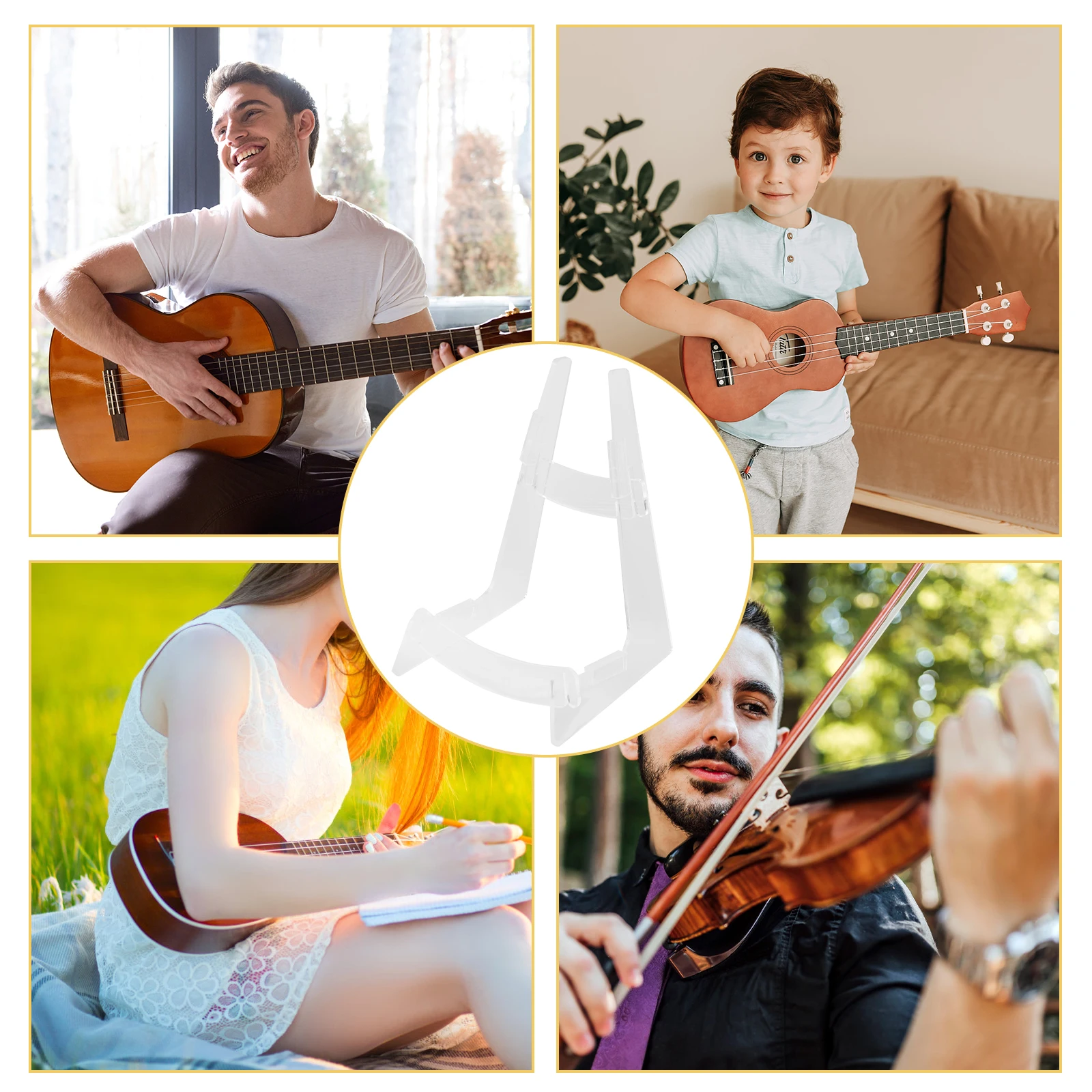 

Ukulele Stand Rack Ukulele Display Tool Floor Violin Support Acrylic Holder Musical Instrument Display