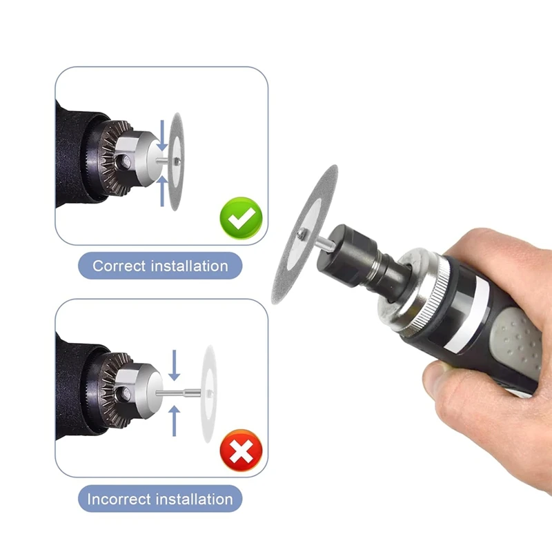 【Hot Cake】10 Pcs Glass Cutting Disc 60Mm Diamond Cutting Wheel Cut Off Wheels For Rotary Tool Drill Attachment Polishing Tiles