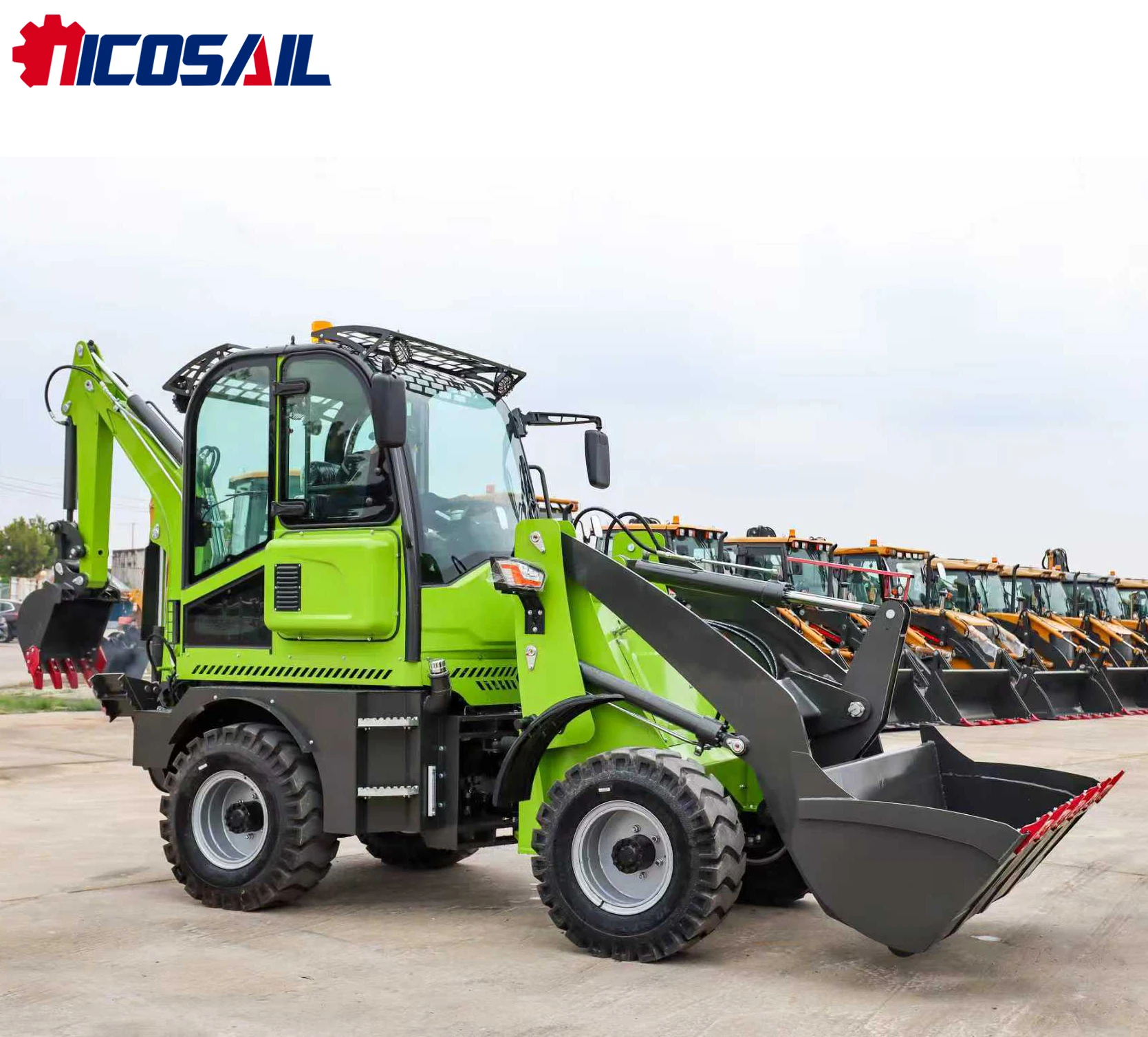 

4WD Mini Backhoe Loader Euro 5 Emission CE Approved Compact Backhoe Loader EU Standard