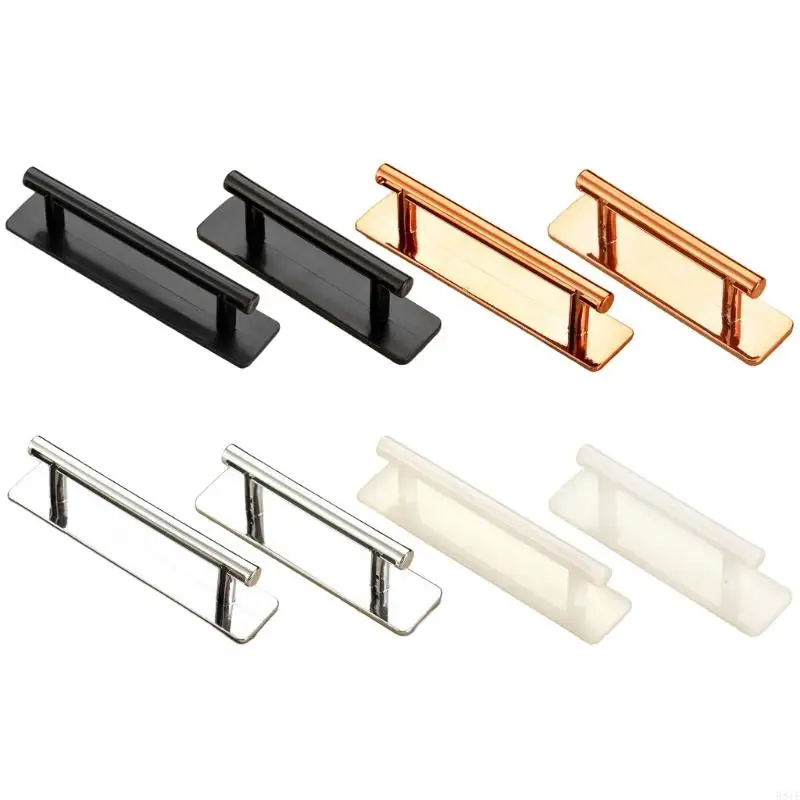 581E 2Pcs Fast Mount Door Pulls Heavy Duty for Furniture Smooth Surfaces Grip Use