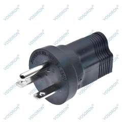 Nema 6-15P ~ 5-15R 미국 플러그 어댑터 미국 3 프롱 전기 변환기 플러그 15 Amp 240V 전원 어댑터 검정색