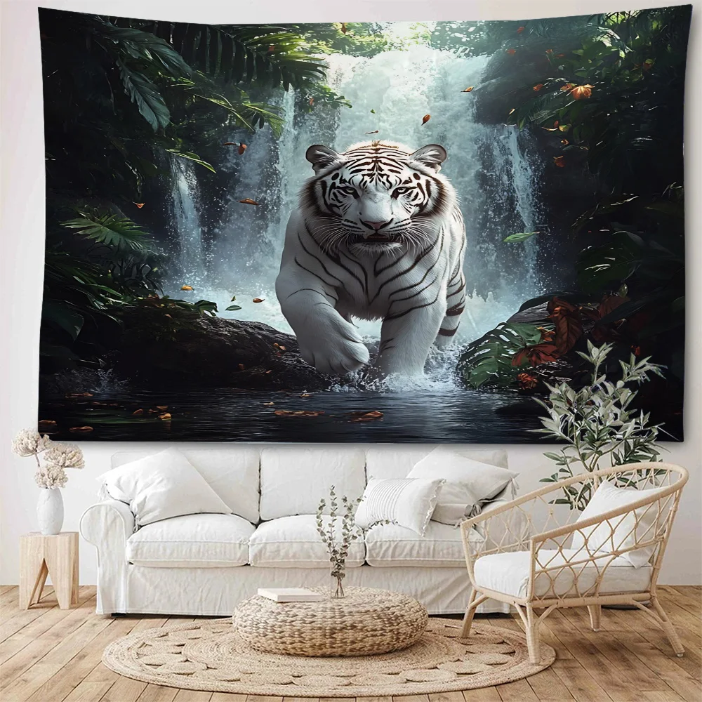 

Forest Tiger Background Decoration Tapestry Tiger Animal Bohemian Hippie Wall Decoration Tapestry Home Background Decoration