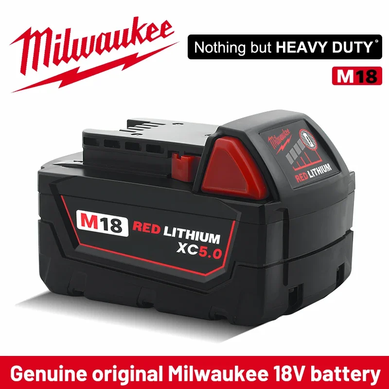 Authentic original Milwaukee M18B5 XC lithium-ion battery 18v 5AH  M18 Milwaukee 18v battery charger 48-11-1815  M12-18FC