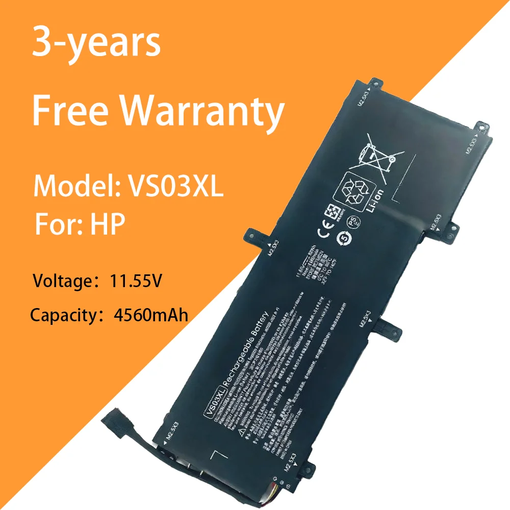 بطارية كمبيوتر محمول جديدة 11.55 فولت 4560 مللي أمبير في الساعة VS03XL لـ HP ENVY 15-as108TU as027TU TPN-I125