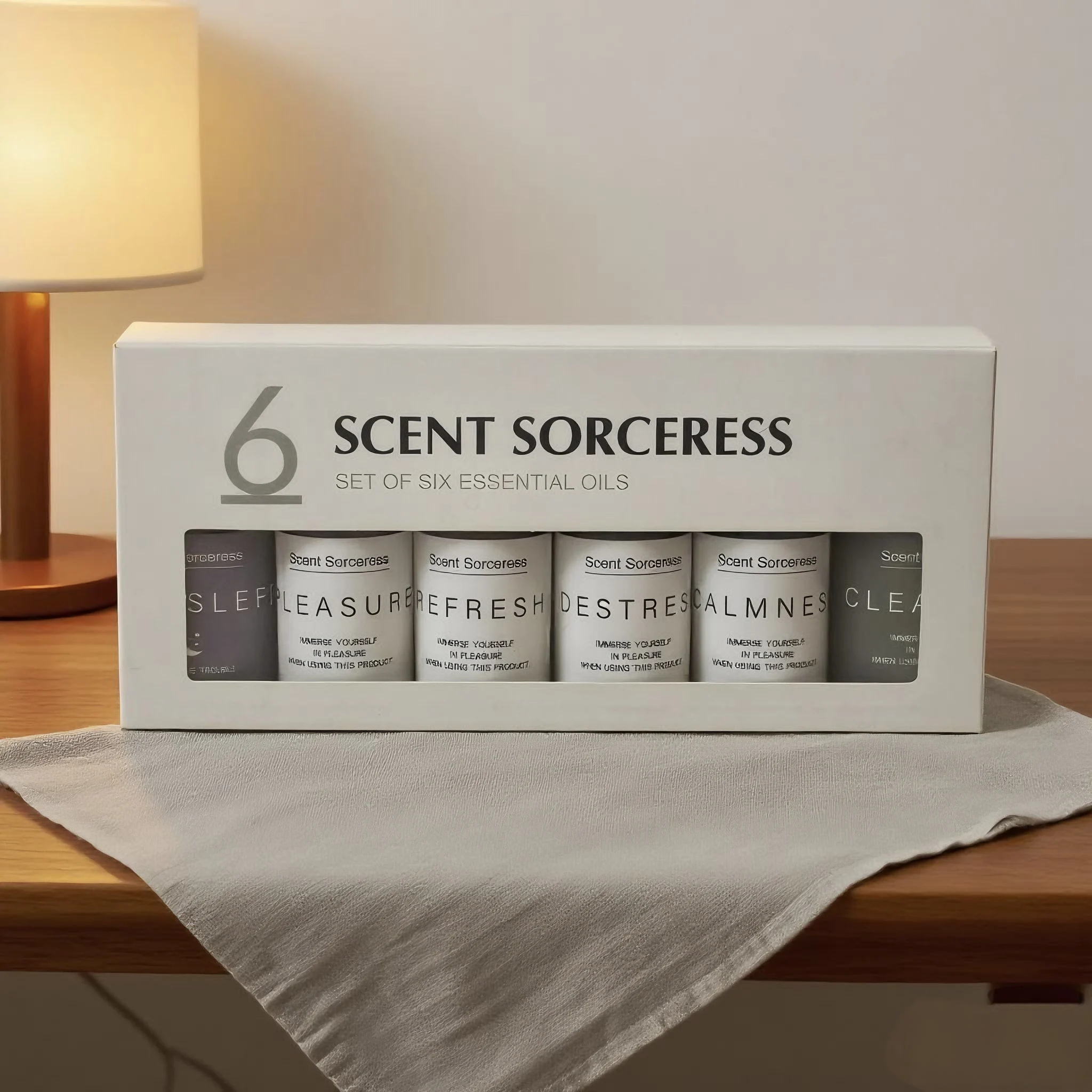 

6pcs/10ml Essential Oil Set Clean Air Calmness Refresh Destress Deep Sleep Pleasure Aromatherapy Diffuser Massage Home Bathing