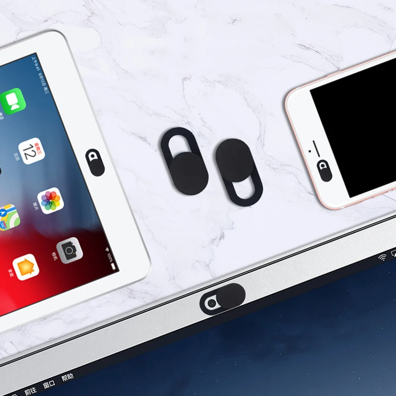 غطاء كاميرا الويب مصراع مغناطيسي منزلق غطاء كاميرا بلاستيكي لأجهزة iPad اللوحية والكمبيوتر المحمول وكاميرا الكمبيوتر وعدسات الهاتف المحمول وملصق الخصوصية
