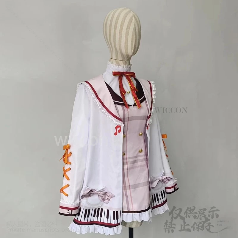 Cos สาวผู้หญิง Party Idol ที่กําหนดเอง Otonose Kanade คอสเพลย์อะนิเมะ Vtuber Holo live เครื่องแต่งกายชุดลูกไม้ Lolita วิกผม