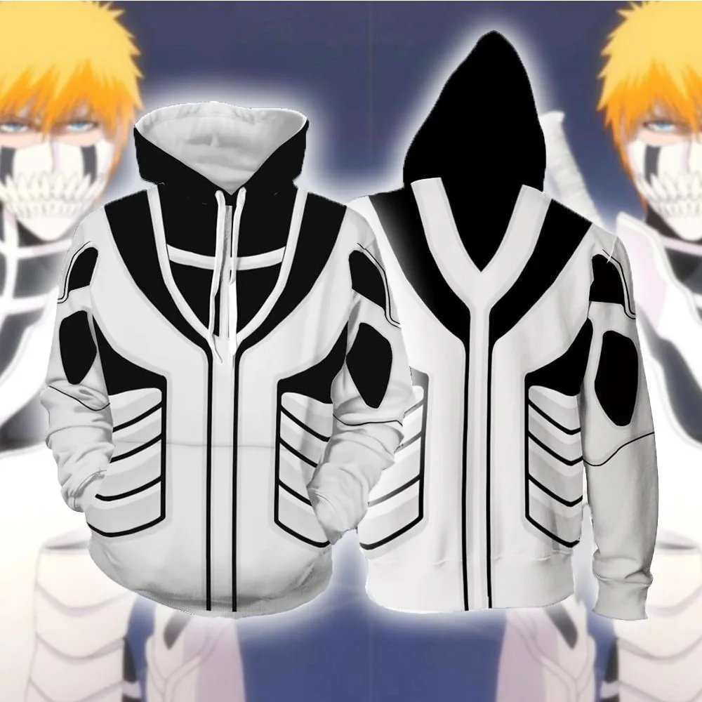 Japanese Anime Bleach Cosplay Hoodies 3D Printed Sweatshirt Men/Women Long Sleeve Tracksuit Pullover Harajuku Y2k Men's Clothing - Image 3