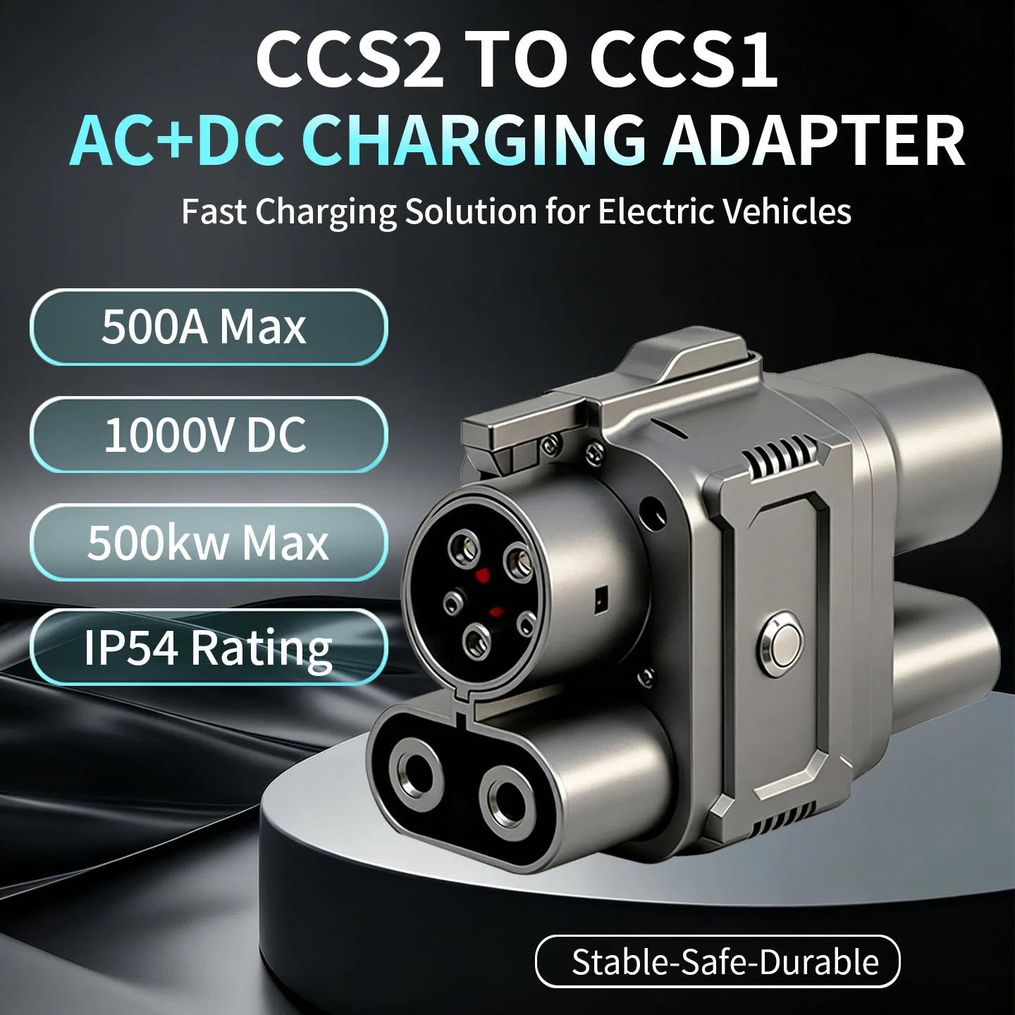 CCS2 to CCS1 Type2 to Type1 AC+DC 500A EV Fast Charger Converter Adapter Compatible With BMW CCS2-CCS1
