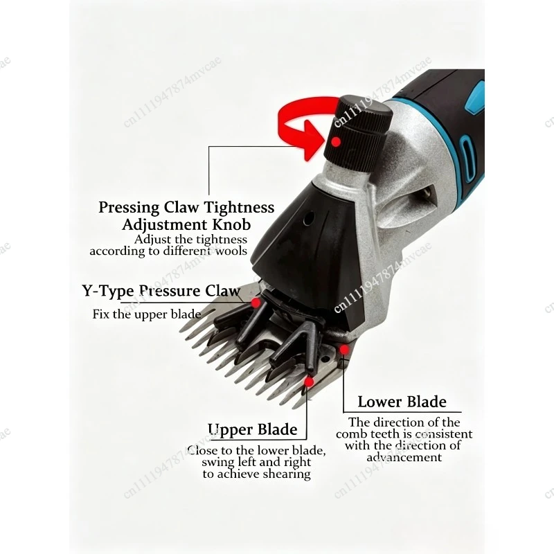 Electric Cordless Sheep Shears Adjustable Speeds Electric Shearing Machine 13 Tooth Stainless Steel Blade for Farm Sheep, Goat