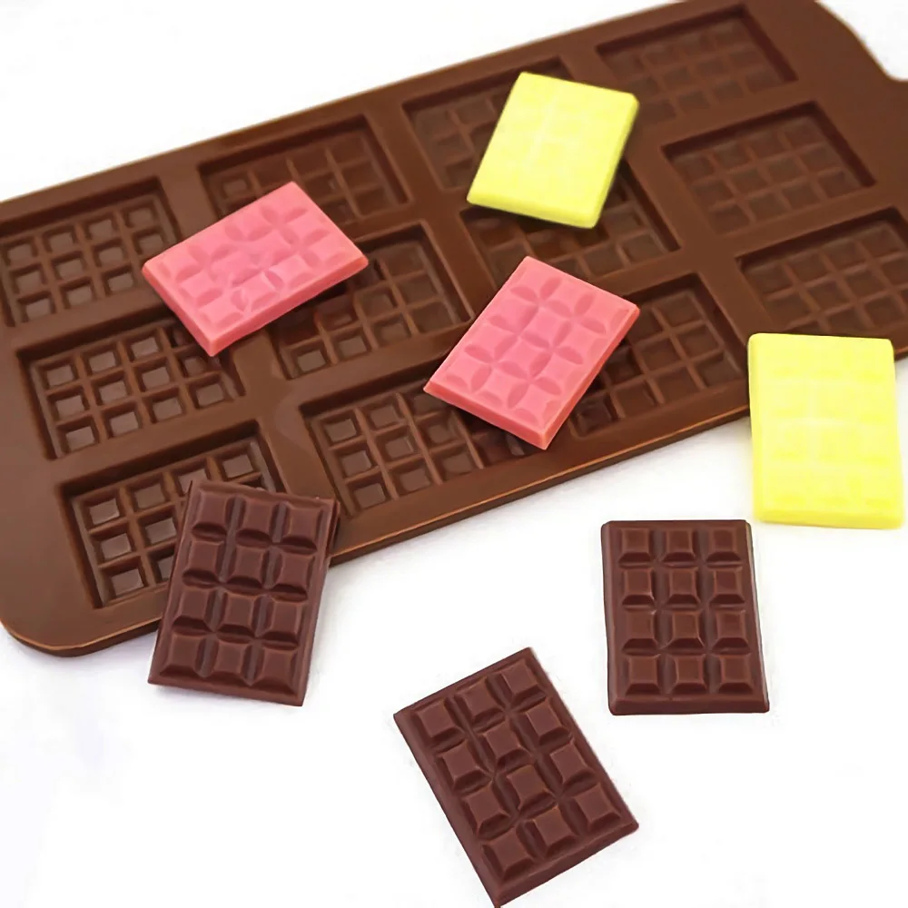 Silicone Mold 12 Even Chocolate Mold Fondant Molds DIY Candy Bar Mould Cake Decoration Tools Kitchen Baking Accessories