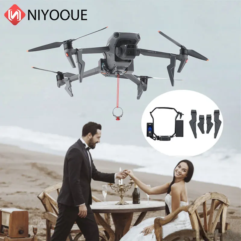 

Airdrop System for DJI Mavic 3 Drone Remote Delivery Advertising Fishing Bait Throwing Gifts Meal Delivery Wedding Rings