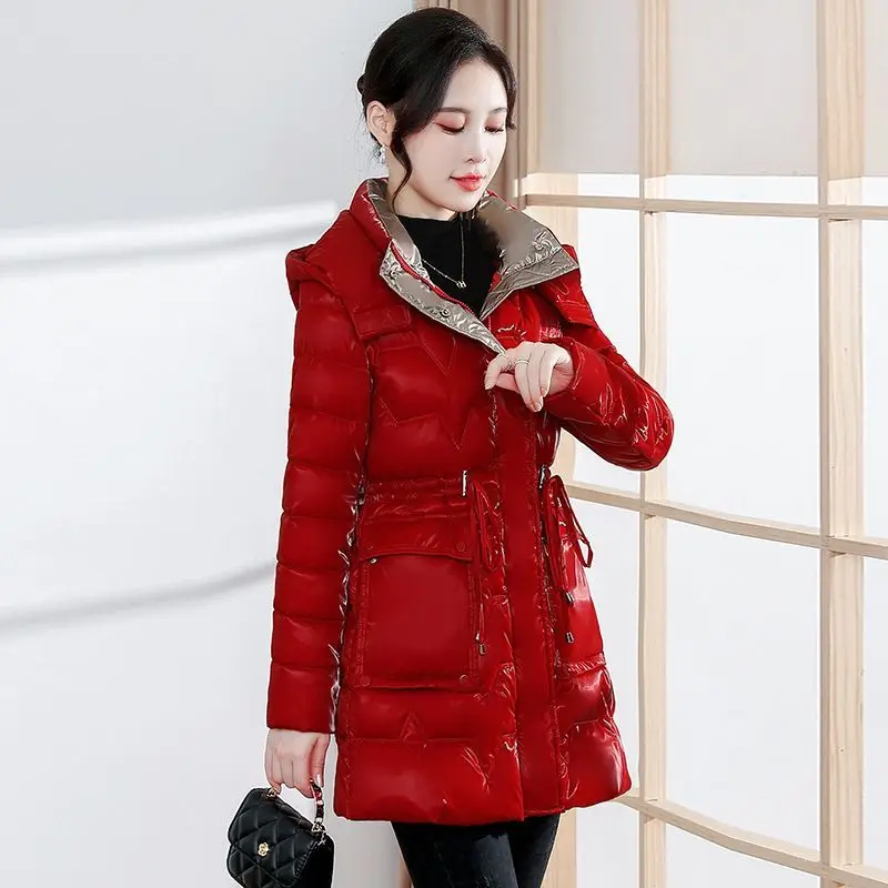 2023 New Women Cotton coat Winter Jacket Female thick warm Parkas hooded Outwear large size Overcoat