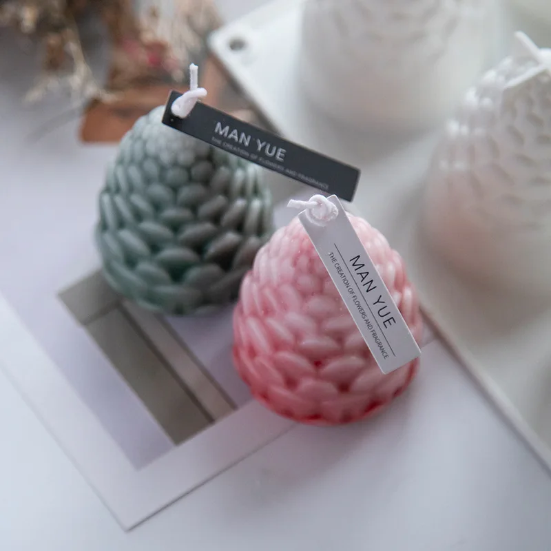 3D Christmas Pine Cones Silicone Candle Mold DIY Handmade Aromatherapy Candles Beeswax Pinecone Candle Making Crafts Mould