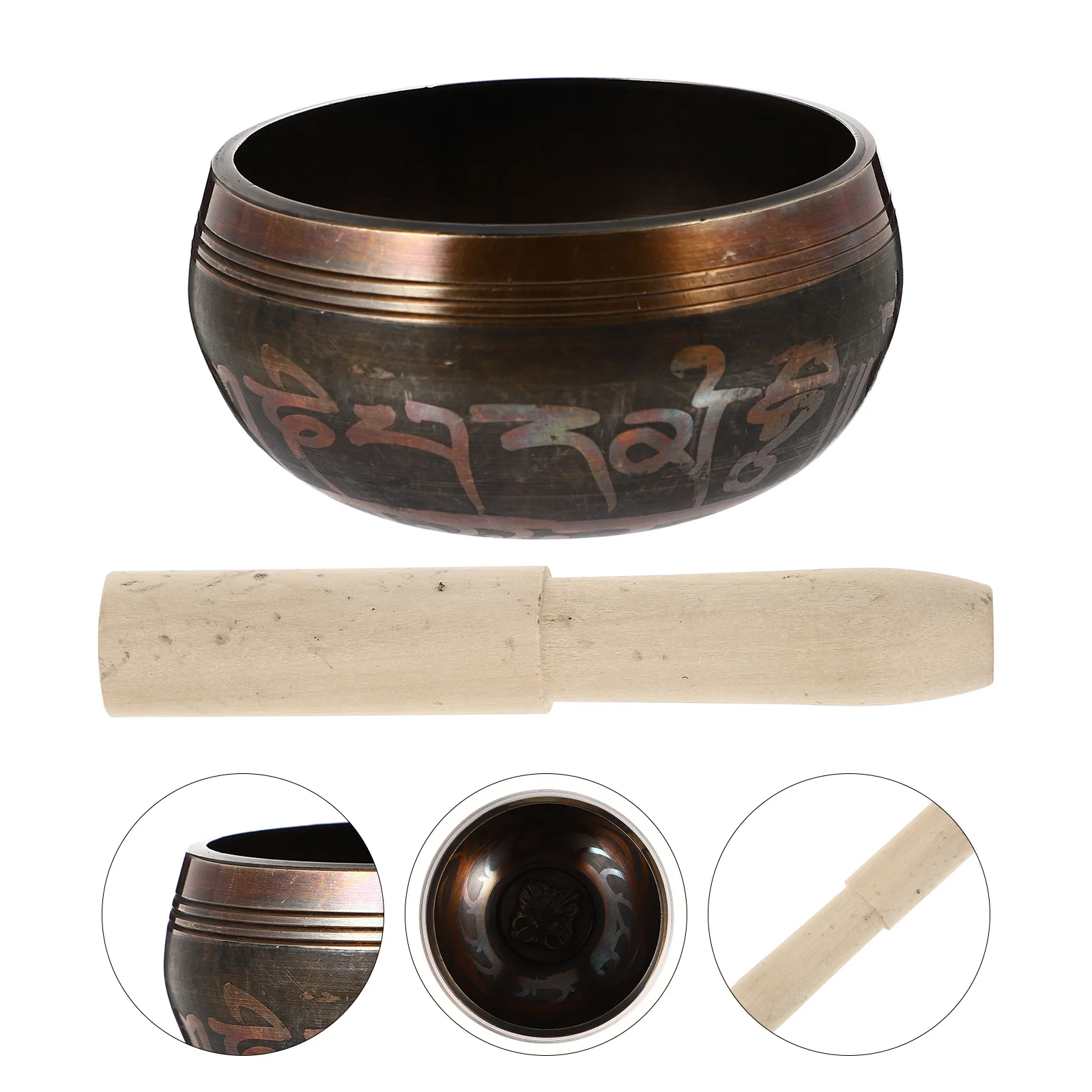 

Buddha Sound Bowl Meditation Music Temple Decorative Singing Copper Handmade Nice
