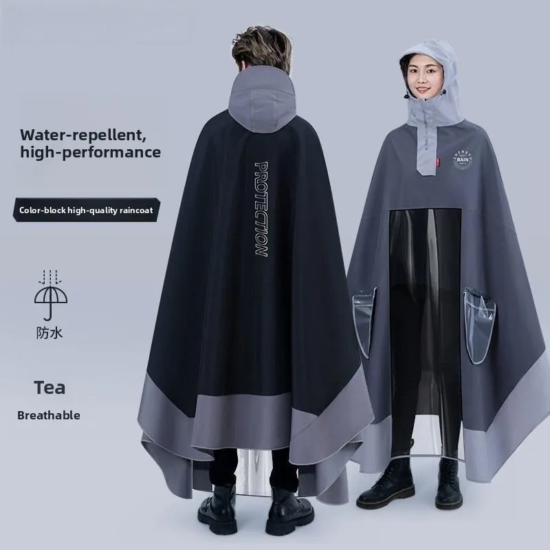 

Длинный утолщенный нейлоновый дождевик для мотоциклистов, женский, специальный дождевой плащ-пончо для бутылок, унисекс, полностью водонепроницаемый