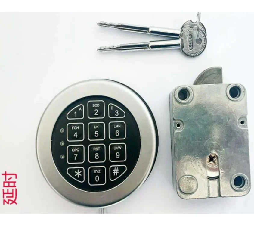 1set Safe Electronic Lock Solenoid Lock & 2 Master Key Override W/Chrome KEYPAD Brand New