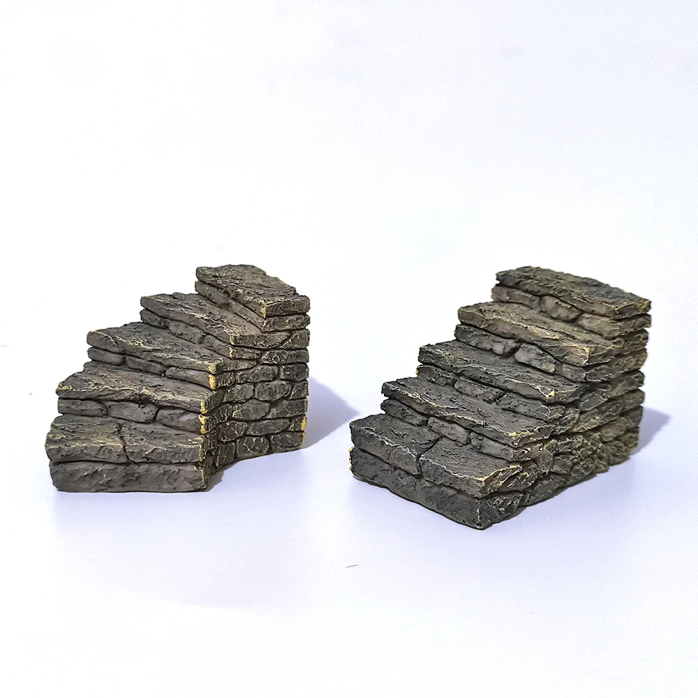 Micro Landscape Retro Simulation Steps Stone Steps Staircase Stone Bonsai Rockery Landscape Decoration Diy Small Ornaments