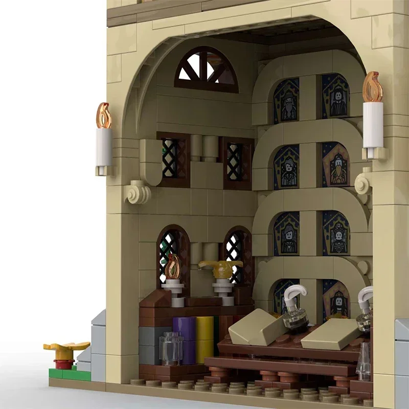 Moc Building Bricks of Medieval Castle, Magical Movies Model, Technology Modular Blocks, Presentes de Natal, DIY Assembly Sets