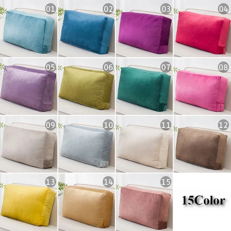 Solid Color Super Soft Velvet Sofa Cushion Cover Simple Home Decorative Throw Pillow Case Large Pillowcase 60x30/70x40/80x50cm