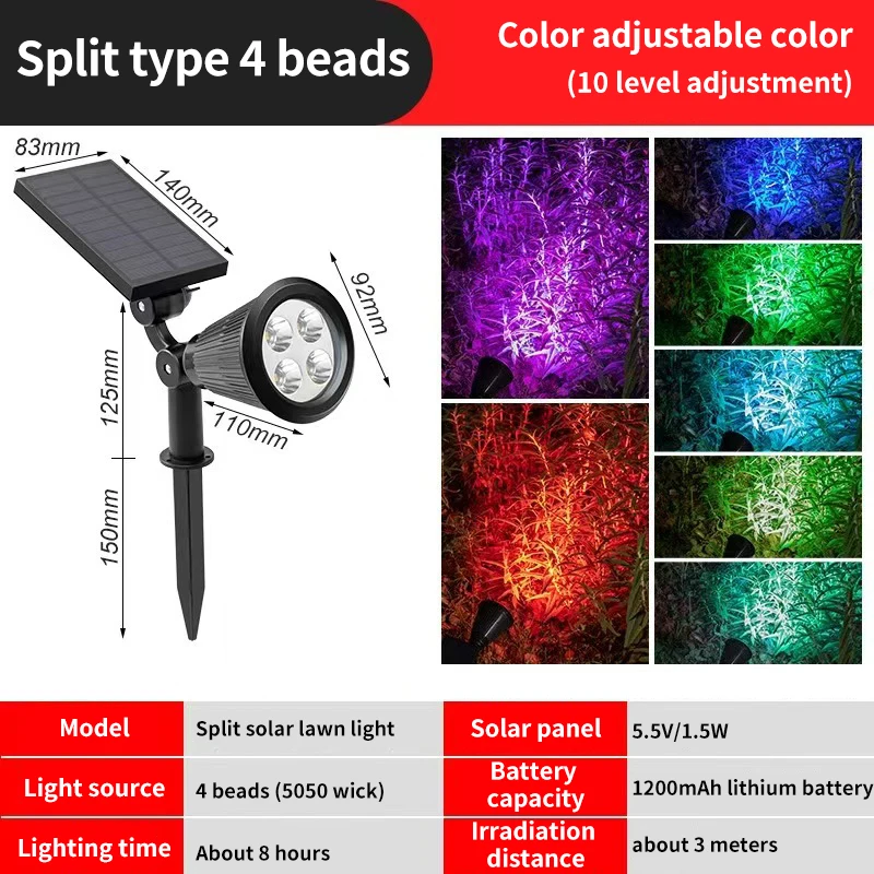 الأضواء الشمسية LED أضواء الحديقة في الهواء الطلق المكونات للماء في الأضواء الشمسية لتزيين المناظر الطبيعية في الفناء #6