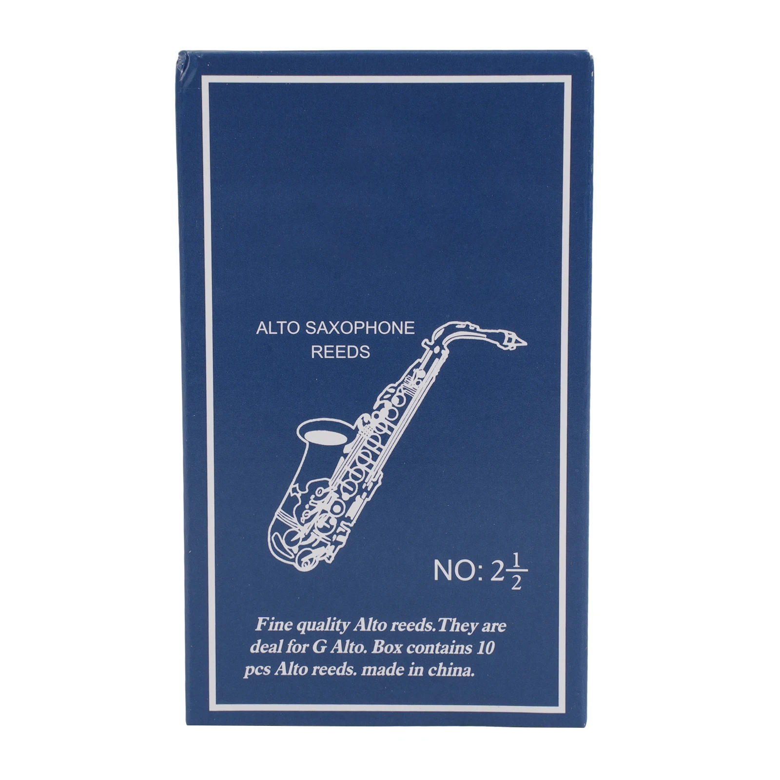 10pcs Alto Saxophone Reeds Strength 2.5 With Box For Jazz Performers 10pcs/Pack Accessories Alto Sax Reeds Free-Blowing