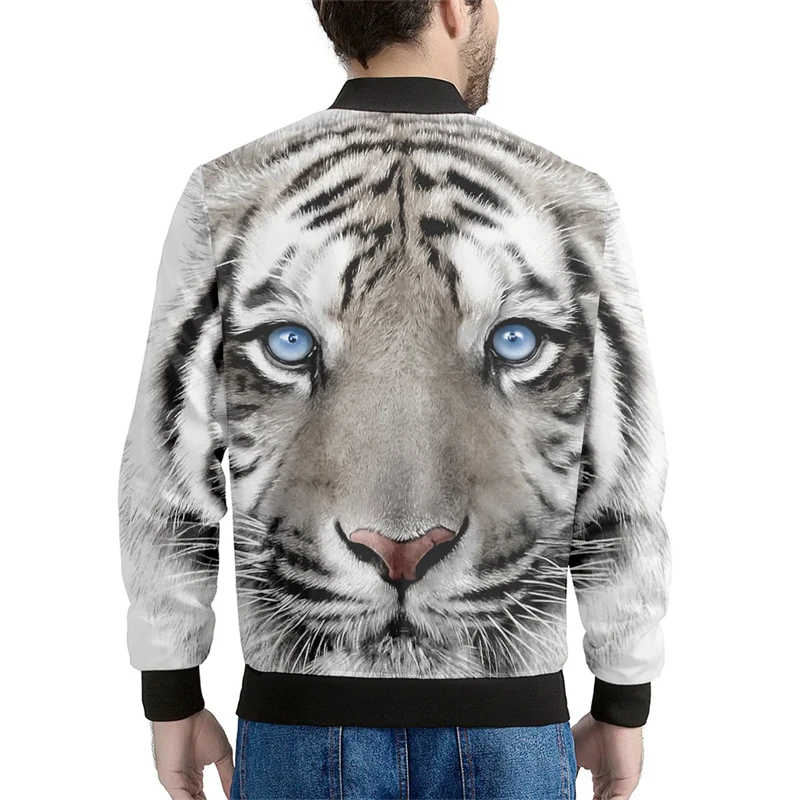 Forest Tiger Zip Coat 3D Printing Sweatshirt Fashion Jacket Oversized Clothing Harajuku Couple Baseball Apparel Bomber Jackets