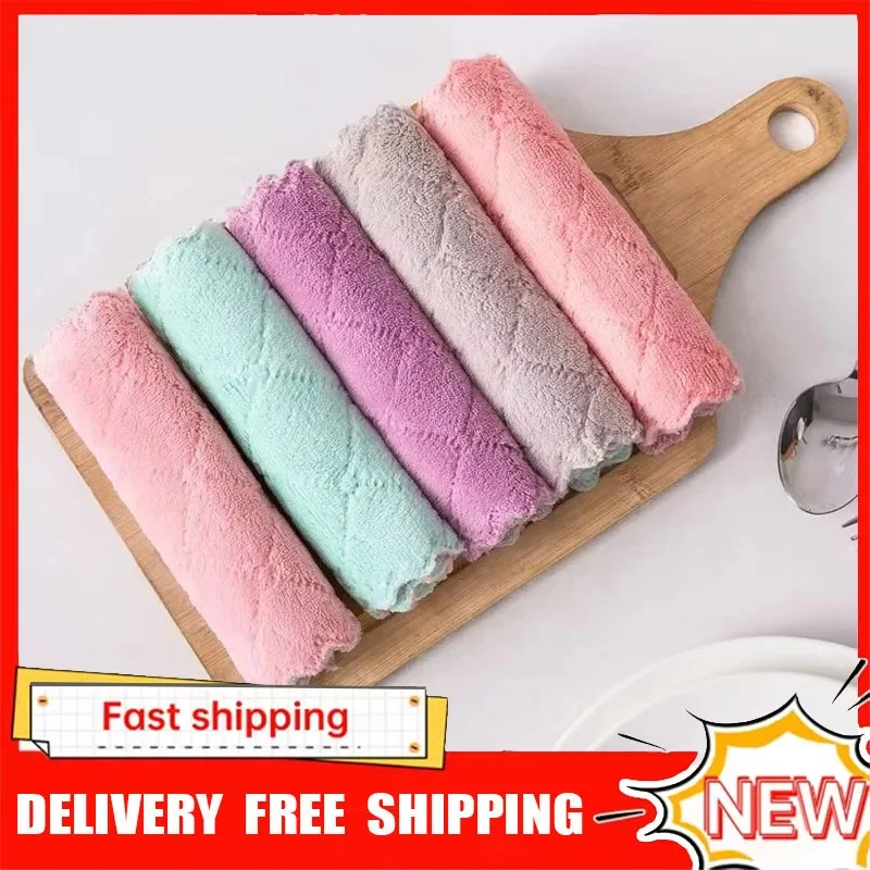 

1/3PC Kitchen Accessories Super Absorbent Microfiber Dish Cloth Tableware Household Cleaning Towel Kitchen Tools Gadget