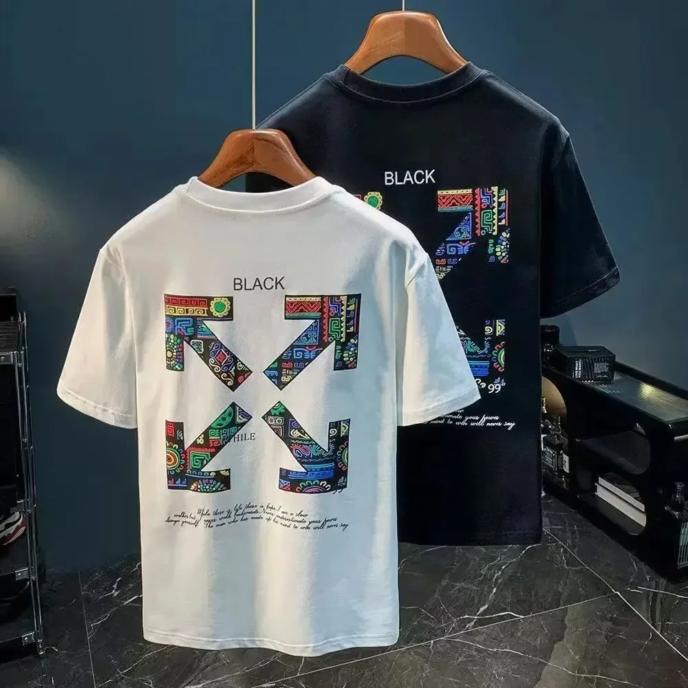 

New 100% Cotton T Shirt for Men Harajuku Summer T Shirt Fashion Top Print Sports T Shirt for Men and Women Casual T Shirt ins