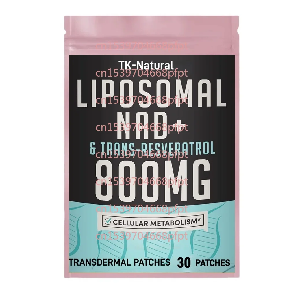

30 пластырей Liposomal NAD+ Transdermal Patches с транс-ресвератролом для здорового старения, сотовой энергией, ремонта ДНК, долголетия