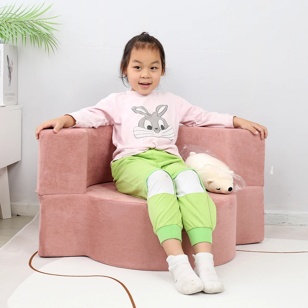 Children's 2 in 1 Flip Open Foam Sofa Children's chair Sofa Bed Baby's Upholstered Couch Sleepover Mini kids sofa chair