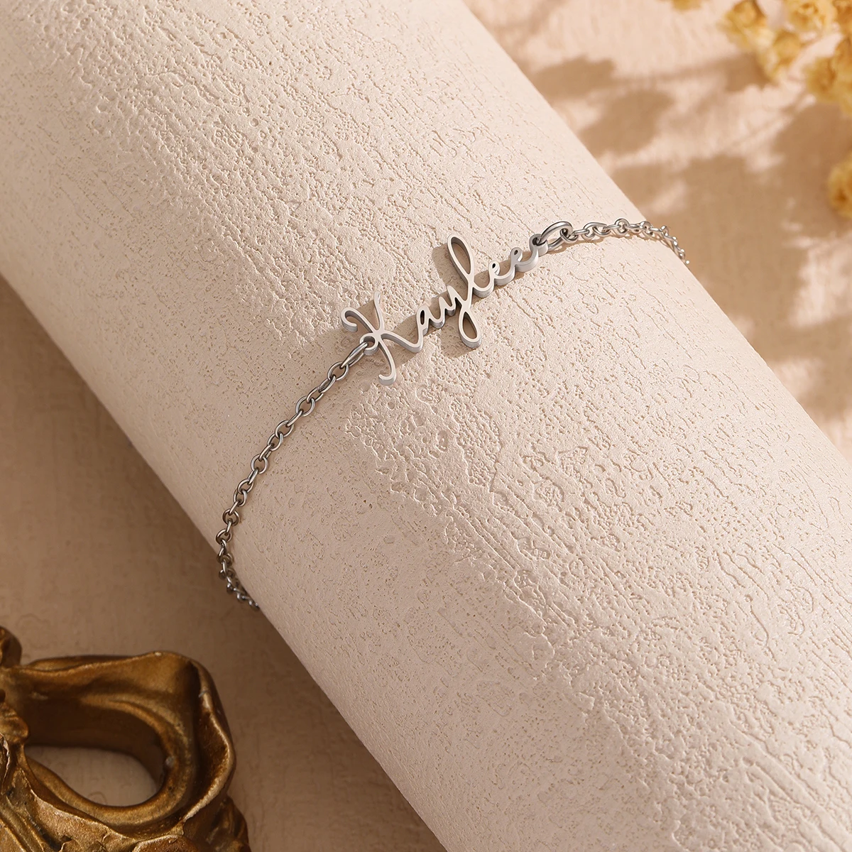 

Stainless Steel Custom Name Bracelet For Baby Women Men Personalized Child Kid Gold Color Anklet Family Gift Jewelry