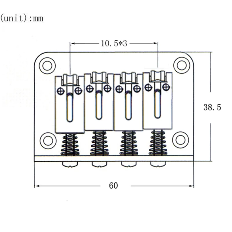 Hard Tail 4 String Guitar Bass Electric Ukulele Bridge Four-String Guitar Ball String Bridge