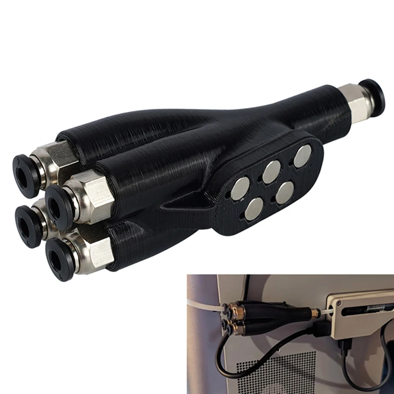 For Bambu Lab AMS Connector 4-in-1 PTFE Adapter Pipe Expansion Port 4 Feeding Multi-color For Bambu lab X1 X1C P1P P1S A1 A1min