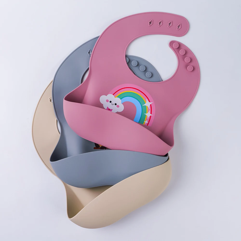 

TYRY.HU 1 шт. силиконовый детский нагрудник, регулируемый водонепроницаемый нагрудник для кормления, мягкий нагрудник без BPA, предметы первой необходимости для новорожденных, полотенце для слюны