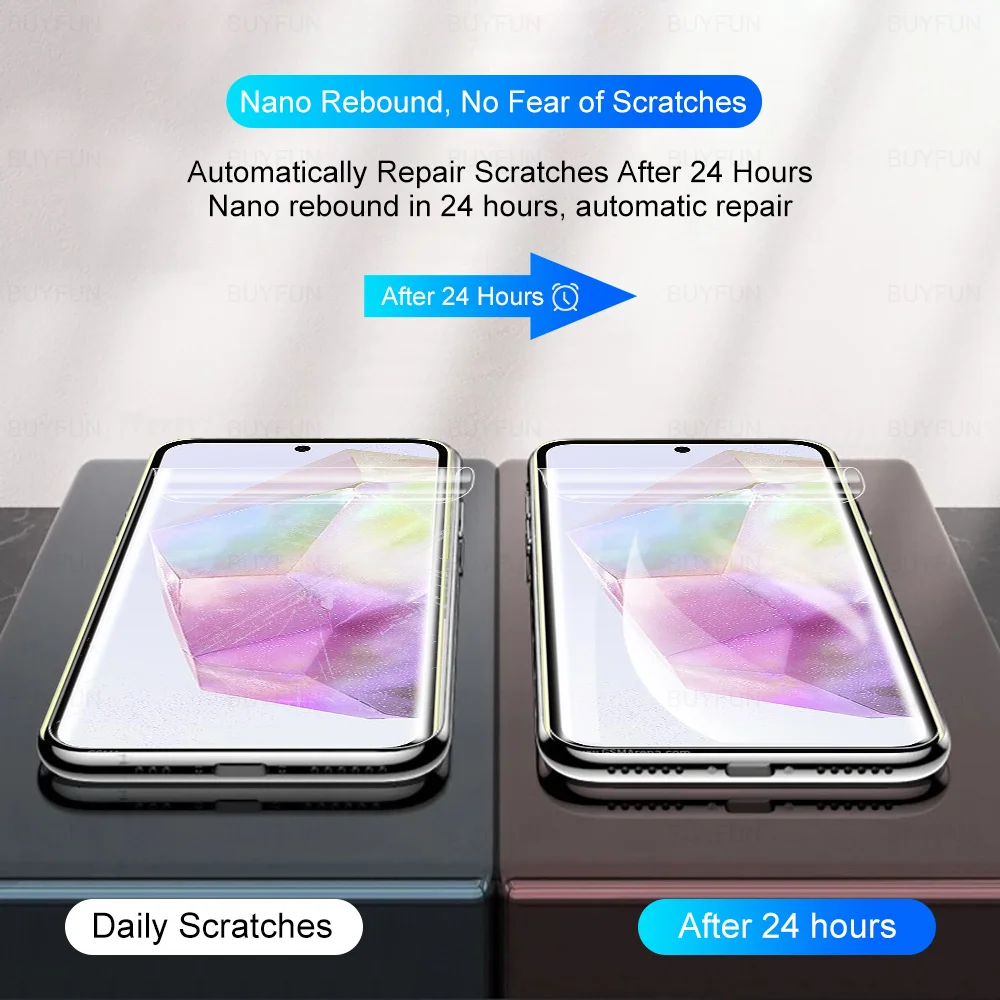 4-in-1 Camera Lens Screen Protector For Samsung Galaxy A35 5G Full Glue Soft Hydrogel Film For Samsung GalaxyA 35 A 35 galaxya35